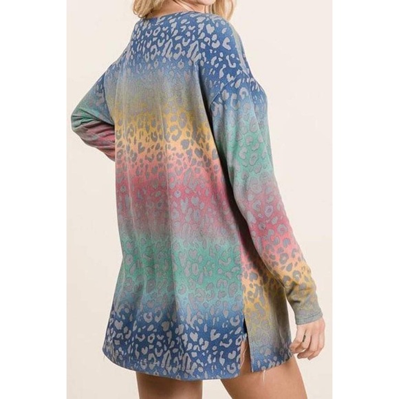 🌀💗Tie Dye Animal Print Top🔥 - Picture 4 of 4